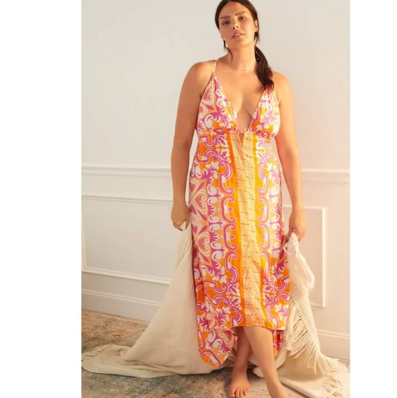 Anthropologie Mixed Print Swim Cover Up Dress - Picture 3 of 16